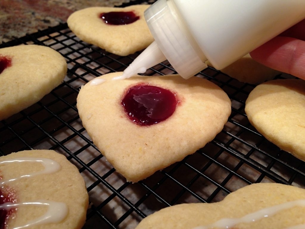 Bleeding heart cookies.