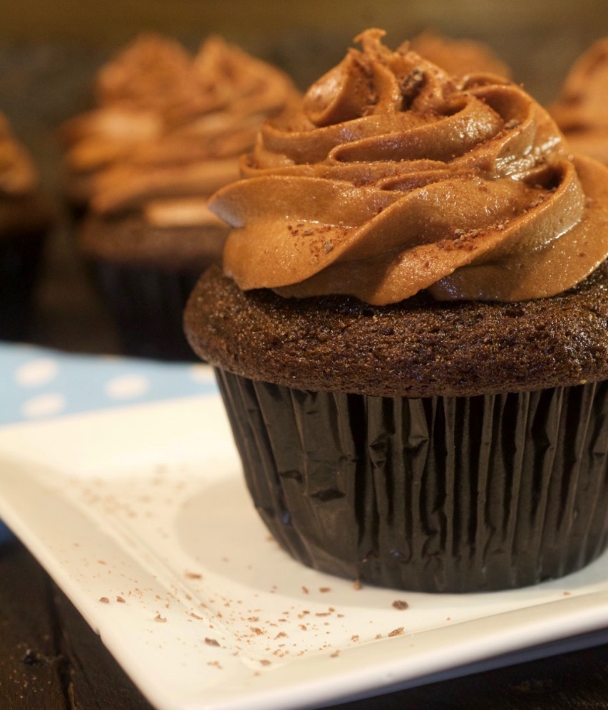 Dark Chocolate Cupcakes.