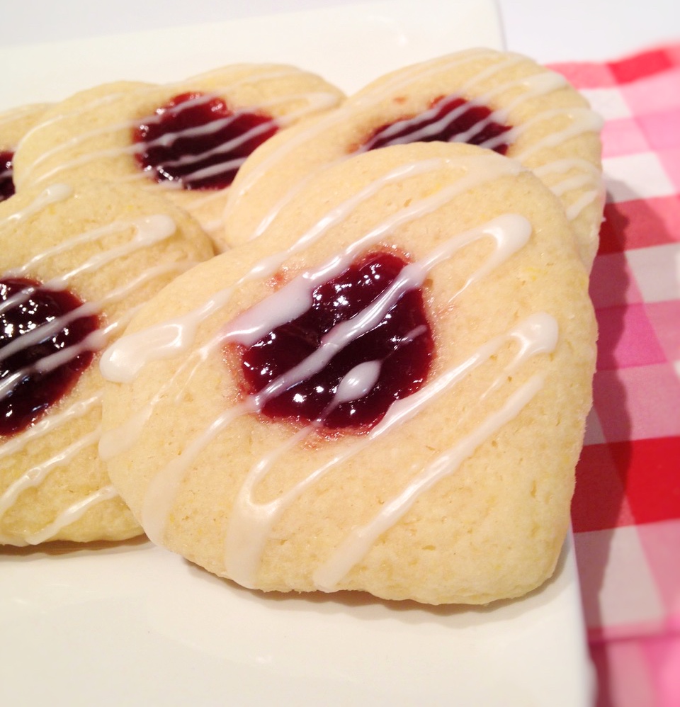 Bleeding heart cookies.