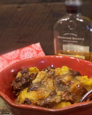 Chocolate Bread Pudding With Bourbon Sauce