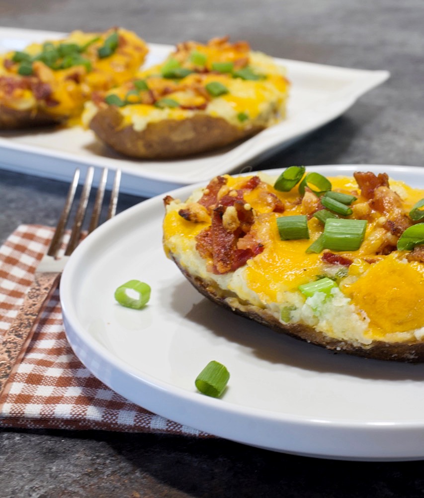 Twice baked potatoes.