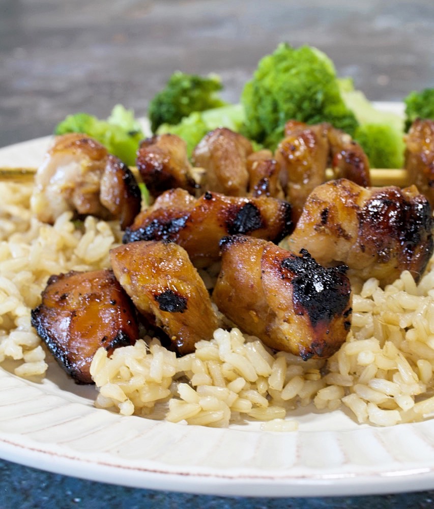 Grilled Chinese Chicken Kabobs.