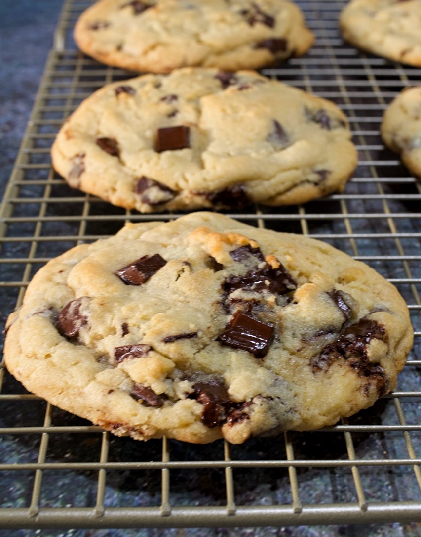 Bakery style chocolate chip cookies.