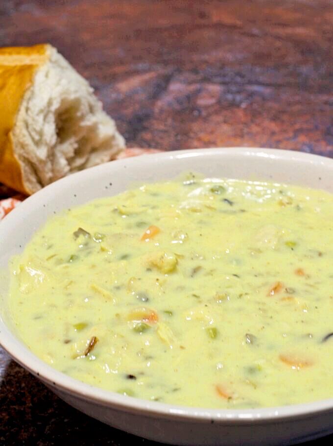 Creamy Chicken & Rice Soup.