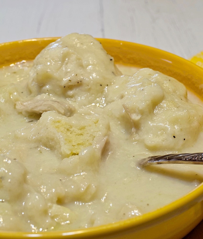 Chicken & Fluffy Dumplings With Gravy - My Country Table