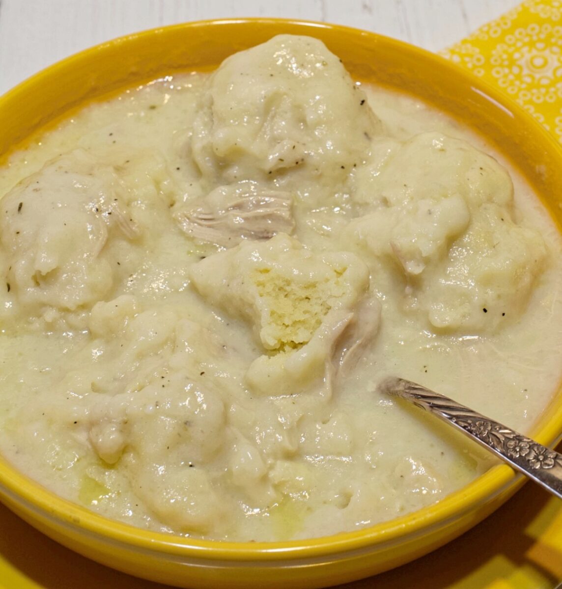 Chicken & Fluffy Dumplings With Gravy - My Country Table