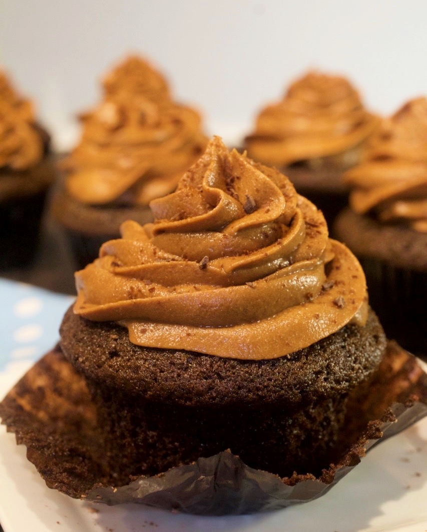 Dark Chocolate Cupcakes.