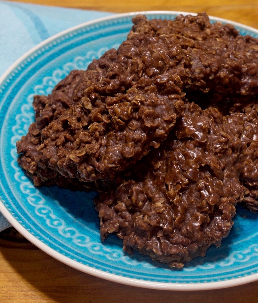 Chocolate Oatmeal No Bake Cookies.