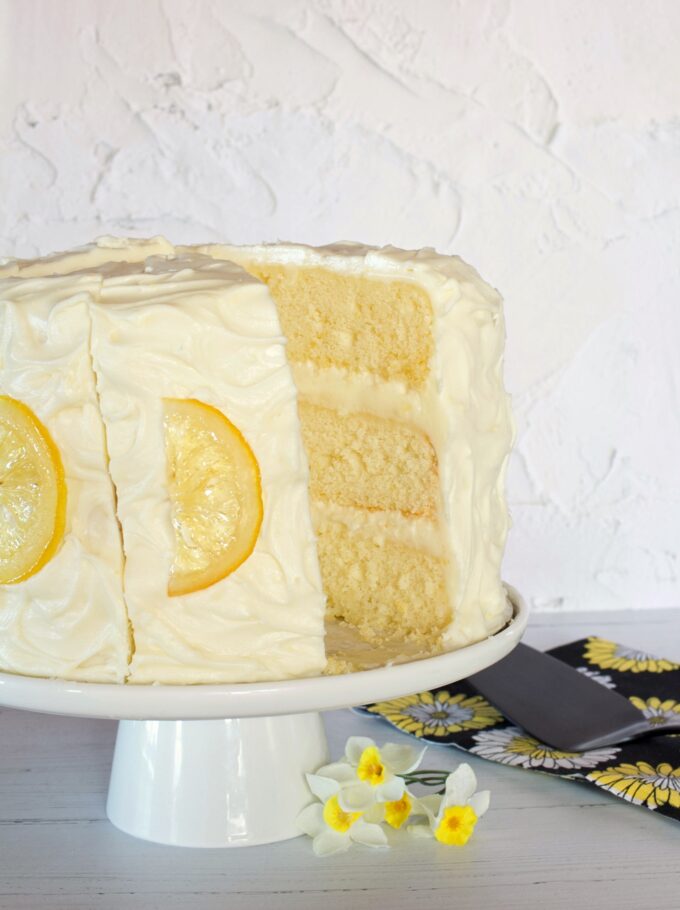 Lemon Layer Cake with Lemon Cream Cheese Buttercream - My Country Table