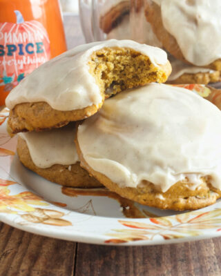 Pumpkin Spice Cookies with Brown Butter Cinnamon Icing