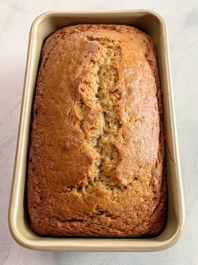 A loaf of banana bread.