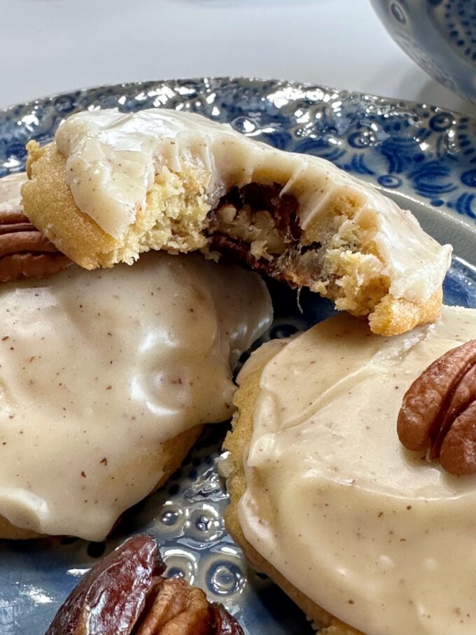 Pecan Date Cookies With Browned Butter Icing - My Country Table