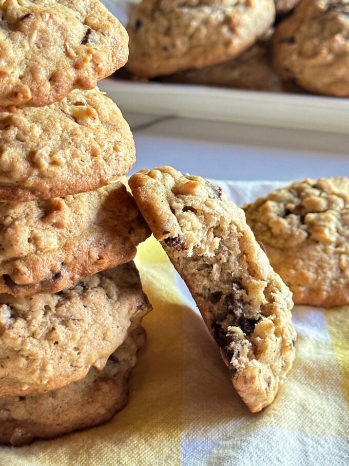 Banana Chocolate Oatmeal Cookies.