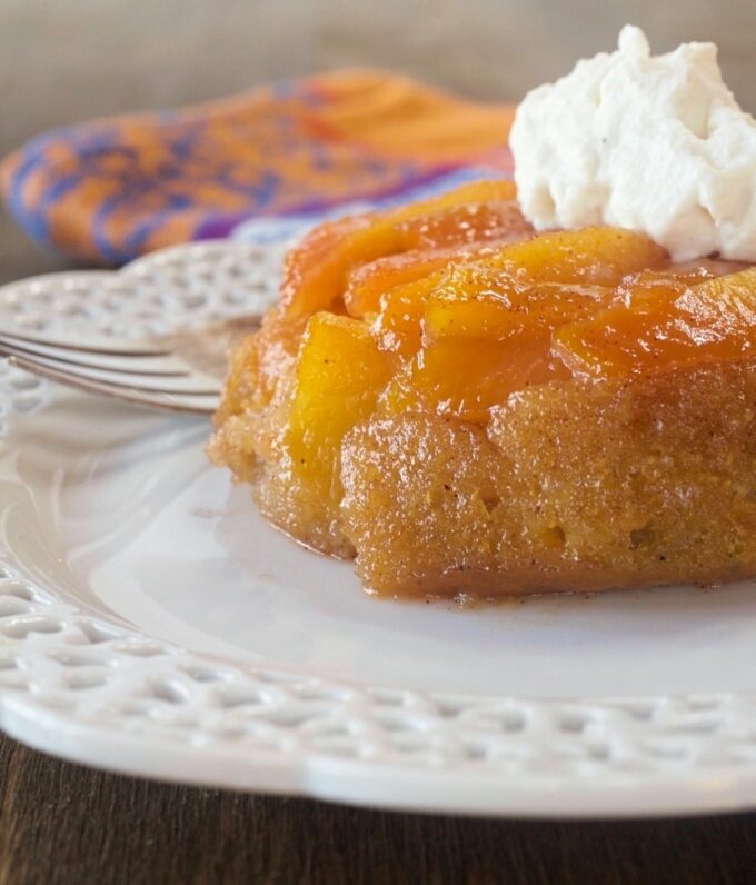 Fresh Peach Upside Down Cakes.