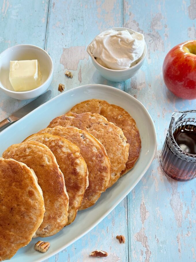 Apple Pecan Pancakes.