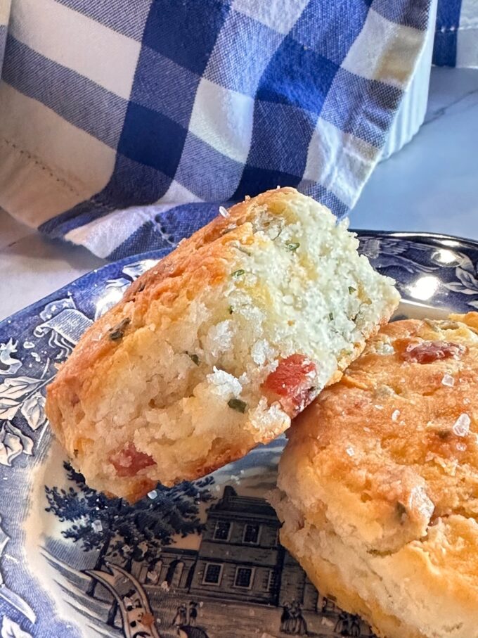 Bacon Cheddar Chive Biscuits.