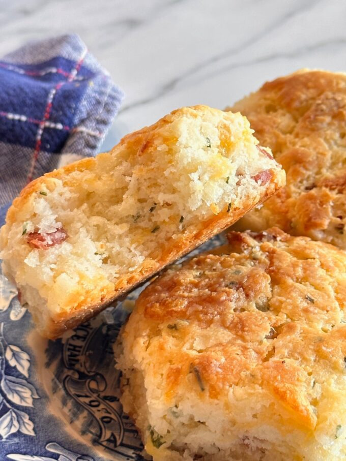 Bacon cheddar chive biscuits.