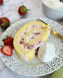 Strawberry Cream Cake Roll.