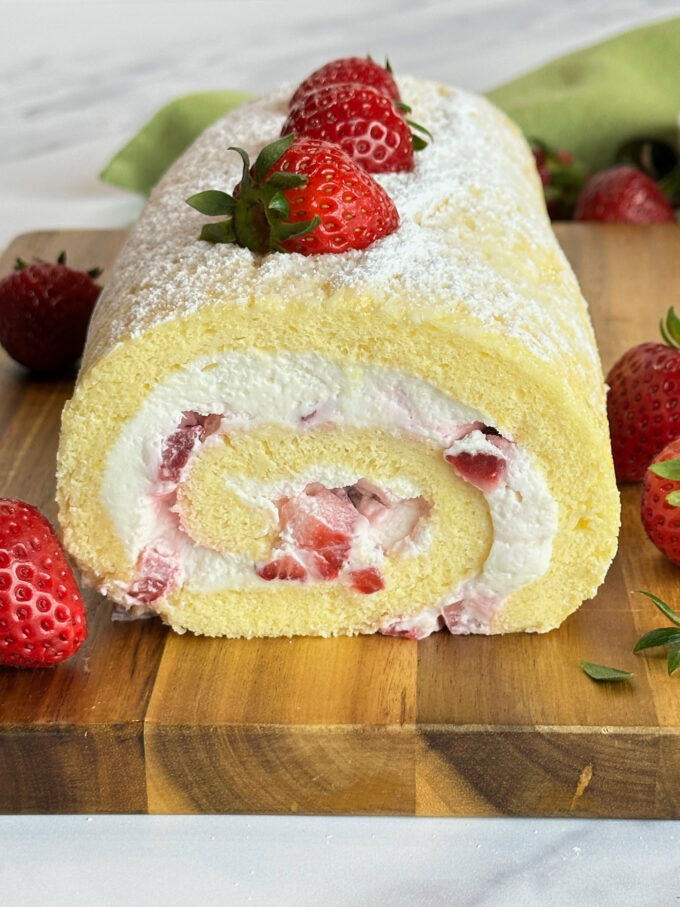 Strawberry Cream Cake Roll.