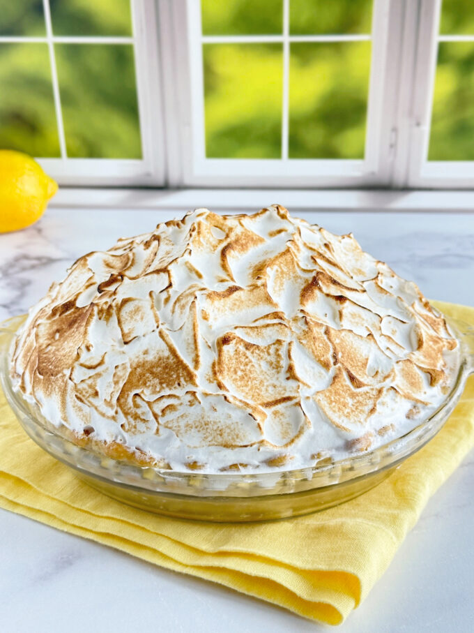 Mile High Lemon Meringue Pie with safe eggs.
