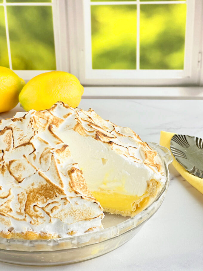 Mile HighLemon Meringue Pie with safe eggs.
