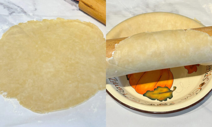 Shortening pie crust.