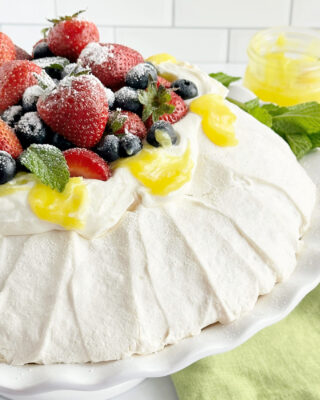 Lemon Curd & Berry Pavlova
