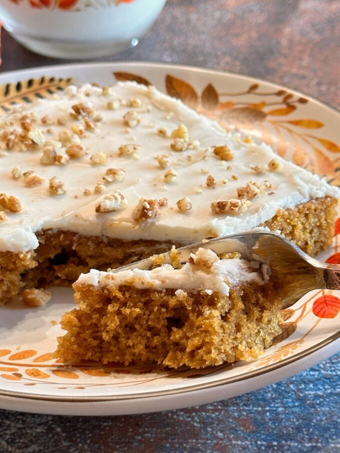 Pumpkin sheet cake.