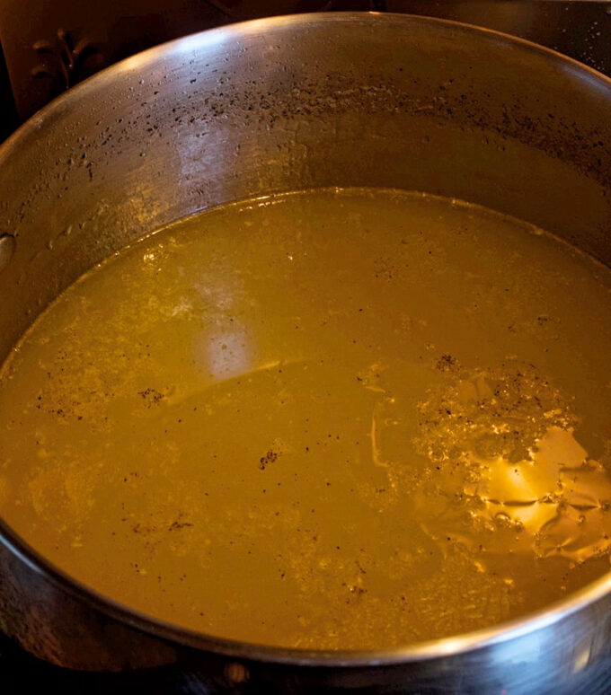 Chicken broth.