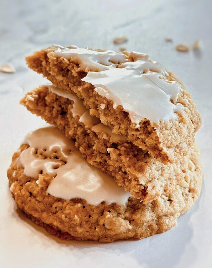 Iced Oatmeal Cookies.