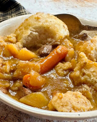 Slow Cooker Beef Stew with Buttermilk Dumplings