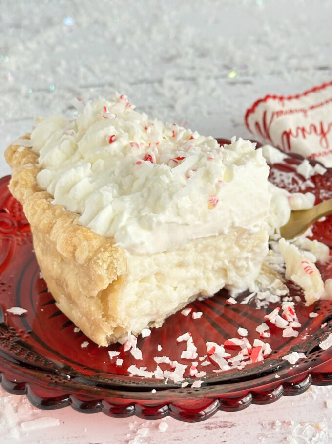 Peppermint White Christmas Pie.