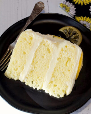 Lemon Layer Cake with Lemon Cream Cheese Buttercream